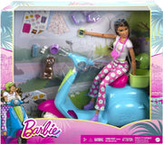 Barbie Fashionistas Doll And Scooter Travel Playset