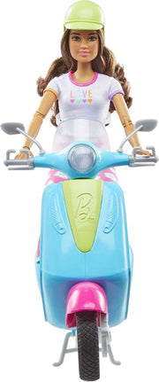 Barbie Fashionistas Doll And Scooter Travel Playset