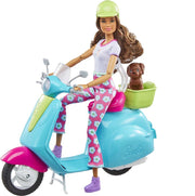Barbie Fashionistas Doll And Scooter Travel Playset