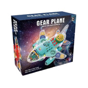 Transparent Gear with Light & Music Airplane Toy