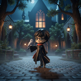 Harry Potter Wizard Action Figure with Removable Head & Owl