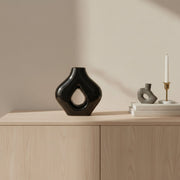 2 Pcs Modern Hollow Ceramic Vase Set
