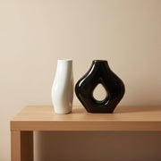 2 Pcs Modern Hollow Ceramic Vase Set