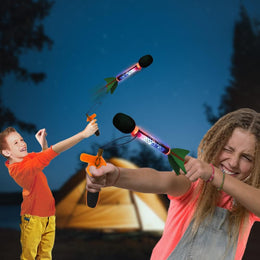 Light-Up Flying Foam Rockets