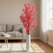 Artificial Pink Lily Flower in Decorative Floor Vase