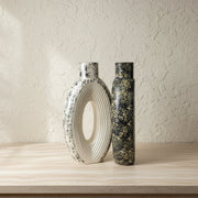 2Pcs Modern Hollow Decorative Vase Set
