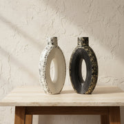 2Pcs Modern Hollow Decorative Vase Set