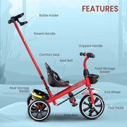 Kids 3 Wheeler Tricycle with Push Handle | PT616-A 2 in 1 Kids Cycle 