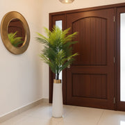Artificial Areca Palm Plant with White Floor Vase | Premium Indoor Decorative Palm Tree for Home & Office