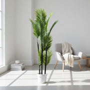 Artificial Phoenix Palm Plant in Decorative White Pot | Premium Indoor Palm Tree for Home & Office Décor