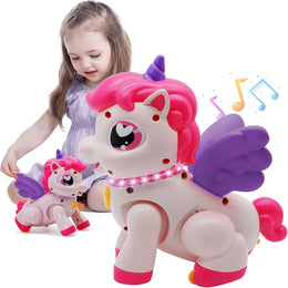 Dreamy Unicorn Interactive Toy with Light Sound RS-9046C