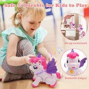 Dreamy Unicorn Interactive Toy with Light Sound RS-9046C