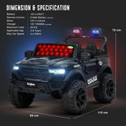 RUN Ride-On Police Jeep for Kids | Jeep with LED Lights