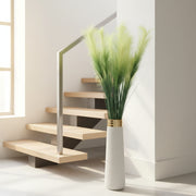 Artificial Pampas Grass in White Floor Vase | Premium Faux Decorative Plant for Home & Office Décor