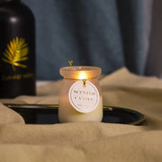 Scented Smoke Free Glass Jar Candles with Wood Cork Lid
