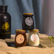Scented Smoke Free Glass Jar Candles with Wood Cork Lid