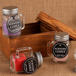 Mason Jar Glass Scented Candles | Handmade wax candle