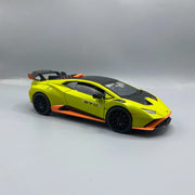 1:24 Diecast Lambo Huracán STO Model Sports Car | Lamborghini with Rear Wing