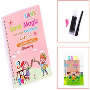 Sank Reusable Magic Practice Copybook For Kids 4Pcs Pack