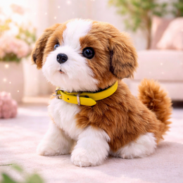 Battery Operated Sensor Fluffy Puppy Toy with Sound