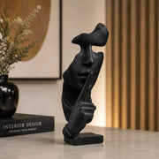 Silent Thinker Face Ceramic Sculpture