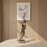 Silent Thinker Face Ceramic Sculpture