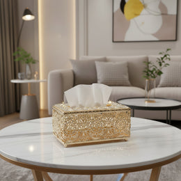 Luxury Crystal Metal Tissue Box Holder