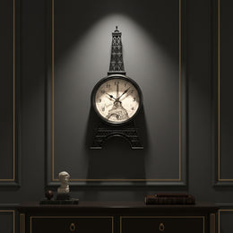 Eiffel Tower Style Decorative Wall Clock – Modern Silent Quartz Wall Clock for Home & Office