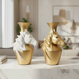 Luxury Horse Head Decorative Vase