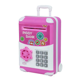 Kids Trolley Case Money Bank with Light & Music | WF-3003 Money Box in Multicolor
