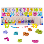 Wooden 2-in-1 Magnetic Color and Number Maze | Educational Toy for Kids