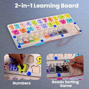 Wooden 2-in-1 Magnetic Color and Number Maze | Educational Toy for Kids