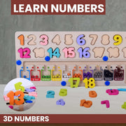 Wooden 2-in-1 Magnetic Color and Number Maze | Educational Toy for Kids