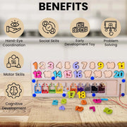 Wooden 2-in-1 Magnetic Color and Number Maze | Educational Toy for Kids