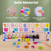 Wooden 2-in-1 Magnetic Color and Number Maze