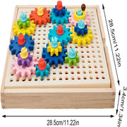 Wooden Gear Building Game | Educational Toy for Kids