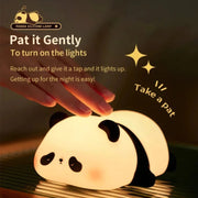 Panda Silicone Night LED Light – Rechargeable & Color-Changing Bedside Lamp