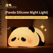 Panda Silicone Night LED Light – Rechargeable & Color-Changing Bedside Lamp