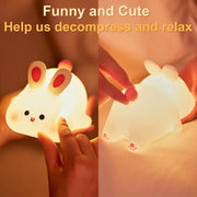 Cute Rabbit Silicone Rechargeable Night Lamp | XR-2313 Color Changing Lamp