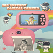 Kids DIY Instant Digital Camera with Ink-Free Printing & Coloring Fun