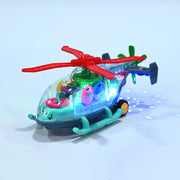 Transparent Gear Helicopter with Light & Sound | YJ388-66 Universal Wheel Toy
