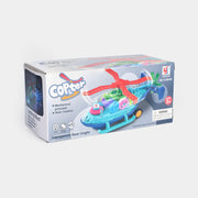 Transparent Gear Helicopter with Light & Sound | YJ388-66 Universal Wheel Toy