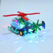 Transparent Gear Helicopter with Light & Sound | YJ388-66 Universal Wheel Toy