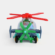 Transparent Gear Helicopter with Light & Sound | YJ388-66 Universal Wheel Toy