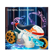 Electric Drift Motor Car Stunt Bike with Lights & Music | YJ388-72 360° Rotating Wheel