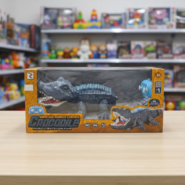 Remote Control Walking Crocodile Toy with Lights & Music