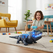 Remote Control Walking Crocodile Toy with Lights & Music