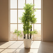 Artificial Boxwood Tree in Decorative White Pot – Premium Indoor Green Plant for Home & Office Décor