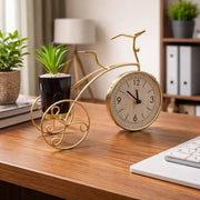Vintage Bicycle Clock with Plant Holder