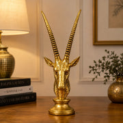 Modern Golden Antelope Horns Sculpture